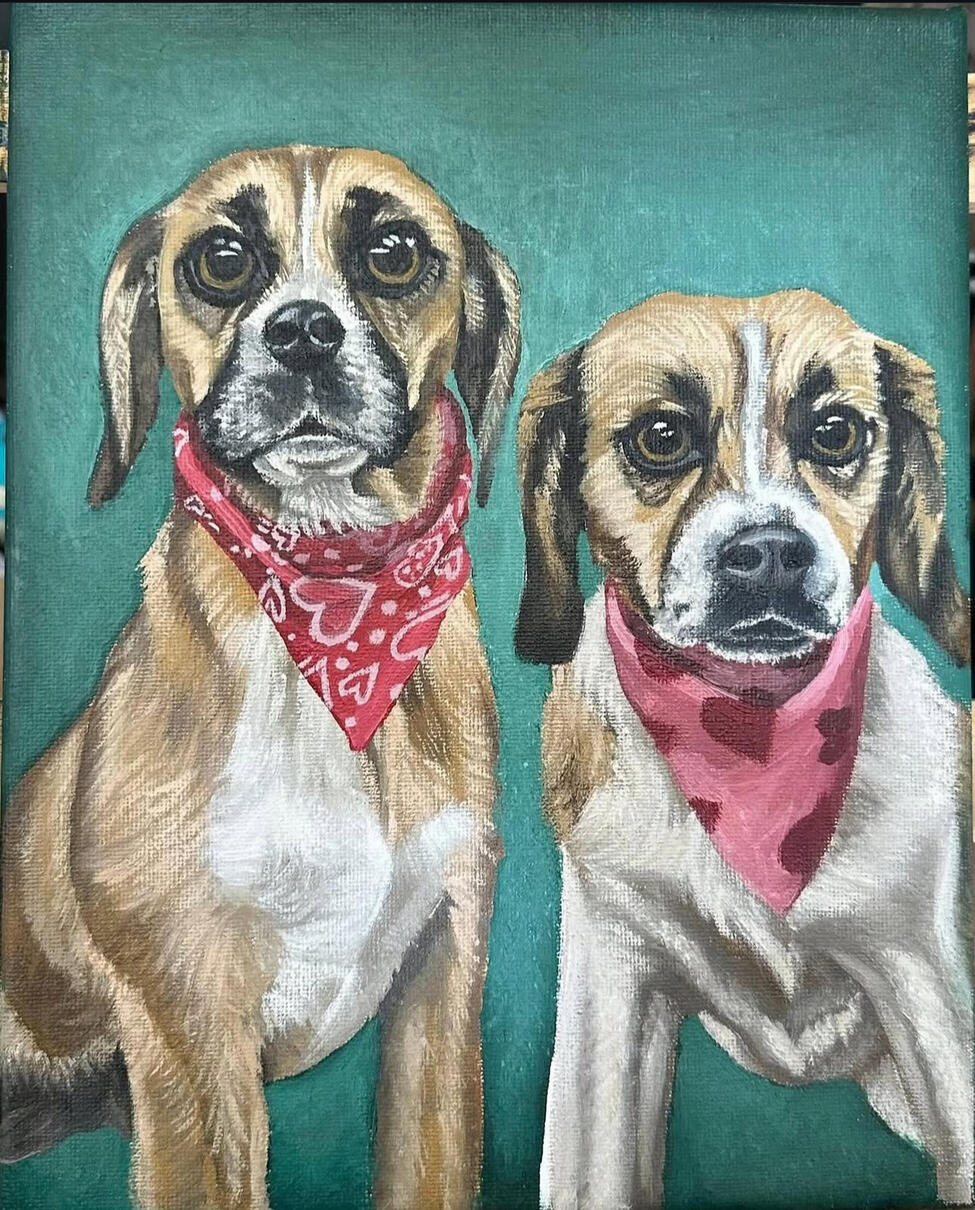 Pet Portrait Commission in Oil Paint (8”x10” on canvas)